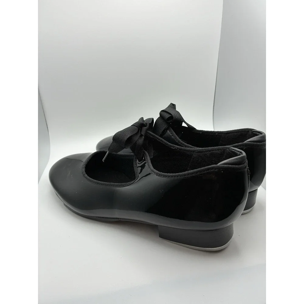 CAPEZIO  ~ JR. Tyette Tap Shoe ~ Adult ~ Size 8 M ~ Black Patent